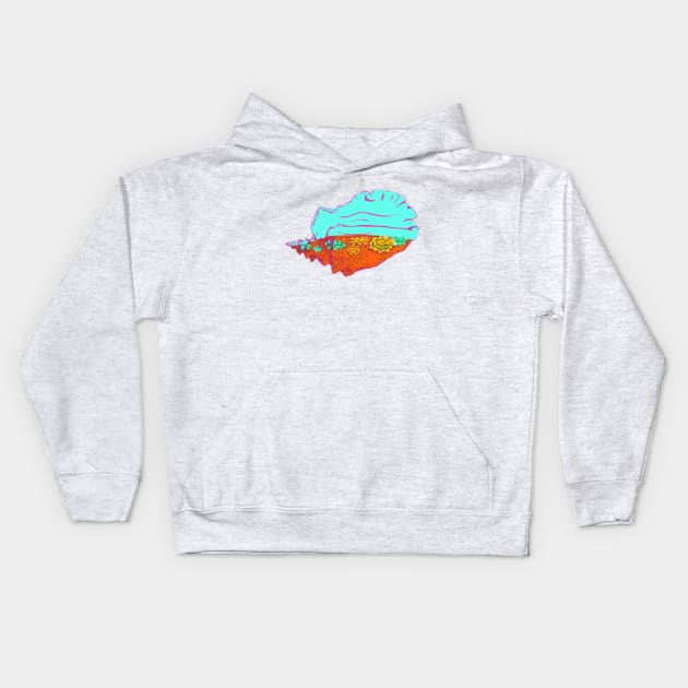 Conch Shell Terrarium Kids Hoodie by RaLiz